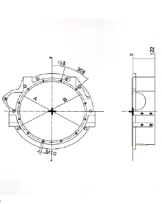 THE FLYWHEEL SHELL CONNECTION SIZE (MM)